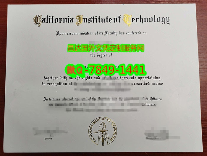 Caltech Diploma Sample