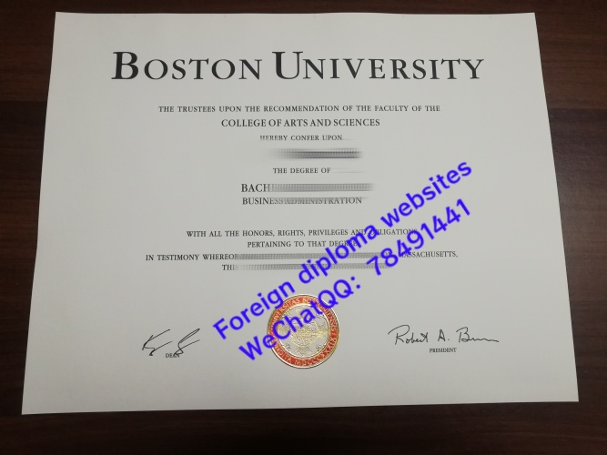 Boston University official graduation diploma sample United States