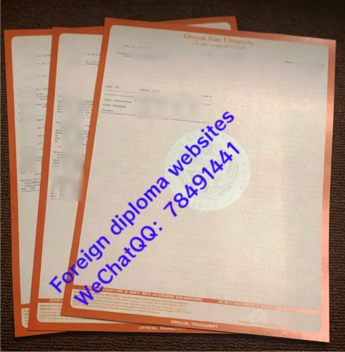 Oregon State University official academic transcript sample Corvallis Oregon USA official grade record