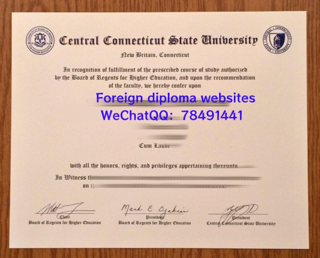 Central Connecticut State University Diploma Sample Central Connecticut State University Bachelor's and Master's Degree Central Connecticut State University Graduate Certificate ���������Ҹ�����������ѧ��ҵ֤����