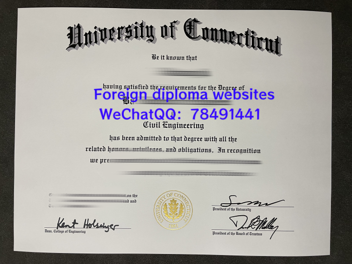 University of Connecticut Diploma Sample University of Connecticut Bachelor's and Master's Degree University of Connecticut Graduate Certificate ���������Ҹ��ѧ��ҵ֤����