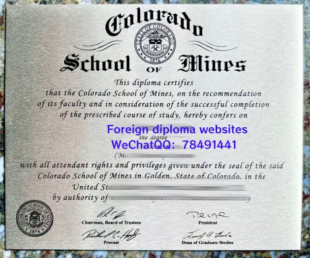 Colorado School of Mines Diploma Sample Colorado School of Mines Bachelor's and Master's Degree Colorado School of Mines Graduate Certificate �������������ҵ��ѧ��ҵ֤����